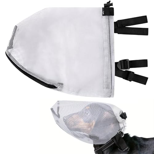 Breathable Dog Face Guard Mesh, Tailored Safety Hood for Hiking Climbing Beach, Protective Pet Net Against Thorns and Debris, Comfortable Fit for Dachshunds and Active Dogs, Outdoor Head Cover Breathable Dog Face Guard Mesh, Tailored Safety Hood for Hiking Climbing Beach, Protective Pet Net Against Thorns and Debris, Comfortable Fit for Dachshunds and Active Dogs, Outdoor Head Cover von Wrohto