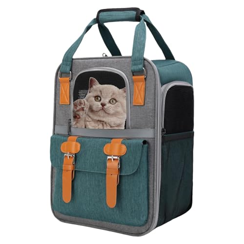 Cat Backpack Carrier | Foldable Pet Bag Carrier | Portable Ventilated Design for Travel | Outdoor Cat Backpack for Walking, Camping, and Cycling | Comfortable Cat Carrier Backpack von Wrohto