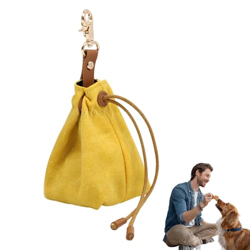 Dog Treat Pouch, Dog Treats Training Bag Waist Container, Puppy Drawstring Closure Food Pocket with Keychain for Pets, Cats, Kittens, 1-Pack, Versatile for Multiple Puppy, Convenient von Wrohto