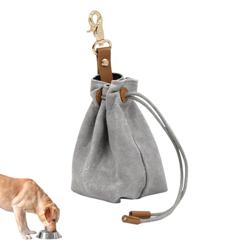 Dog Treat Pouch, Dog Treats Training Bag Waist Container, Puppy Drawstring Closure Food Pocket with Keychain for Pets, Cats, Kittens, 1-Pack, Versatile for Multiple Puppy, Convenient von Wrohto