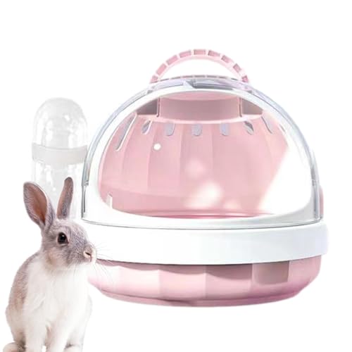 Hamster Carrying Case | Portable Small Animal Travel Cage | Panoramic Guinea Carrier with Detachable Water Bottle | Ideal for Hamsters, Rabbits, and Small Pets The Go von Wrohto