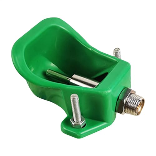 Livestock Waterer Trinkschüssel, Wasserschüssel, Heavy Duty Automatischer Wasserspender, Bauernhof Vieh Bewässerungssystem, Langlebig & Auslaufsicher, 25,4 x 15,2 cm, Silber, 1 Packung von Wrohto