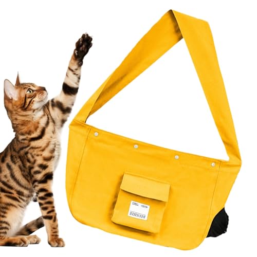 Pet Sling Carrier, Adjustable Pet Carrier, Cat Carrying Sling Breathable Pet Sling Portable Pet Tote Large Capacity Pet Bag Pet Sling for Cats, Dog Carrying Sling von Wrohto