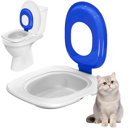 Wrohto Cat Toilet Training, Portable Cat Litter Tray, Kitten Potty Train System, Reusable Pet Toilet Trainer, Cat Toilet Trainer, Lightweight Litter Tray, Eco-Friendly Cat Training, Toilet Training Fo von Wrohto