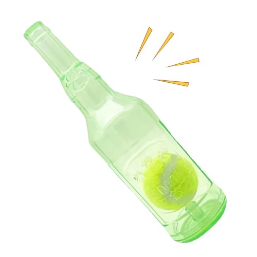 Wrohto Dog Toy Bottle, Interactive Floating Squeaky Toy, Teething Chew Bottle with Inner Tennis Ball, Safe Pet Plaything, Fun Training Aid for Small and Medium Dogs, Encourage Exercise von Wrohto