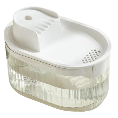 Wrohto Hund Wasserbrunnen - Haustier Trinkbrunnen Wassernapf | Transparent Silent Cat Water Bowl, 1.5L Automatischer Tierbrunnen mit Filter Haustier Zubehör für den Innenbereich von Wrohto