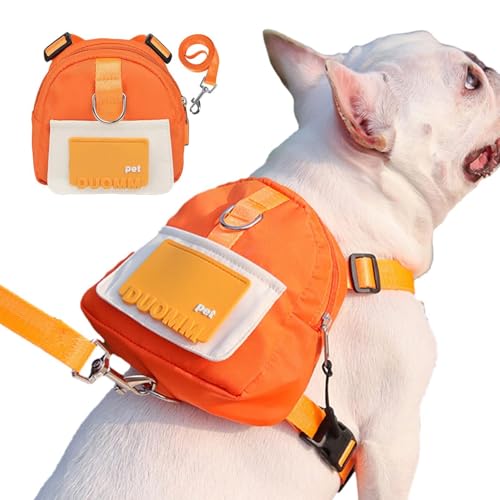 Wrohto Rucksack für Hunde zu tragen, Geschenktüte Träger, Haustiergeschirr, Hundesattel Rucksack Riemen für Hund zu tragen, bequem für Reisen und Camping, kleine 12 x 12 x 5 cm, M 15 x 15 x 6 cm von Wrohto