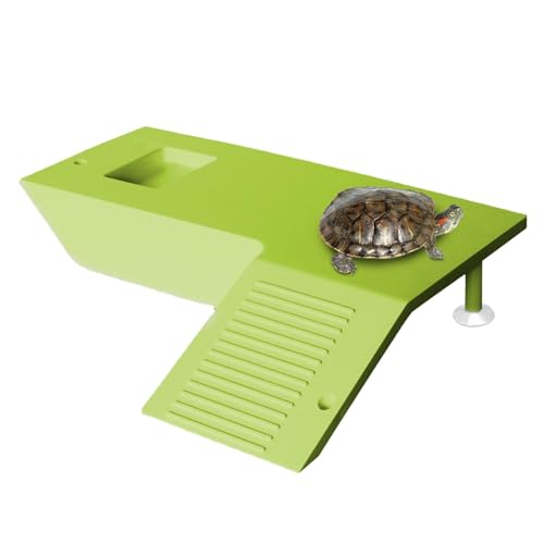 Wrohto Schildkrötenkorb, Reptilienkletterbühne, Saugnapf Schildkröte, Reptilien Sonnenrampe, Terrapin Basking, Stabile Schildkröte Kletterbühne, Reptilienfutter Dish Rampe, von Wrohto