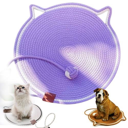 Wryhaul Celerypets Dual Scratching Pad, Celerypets Katzenspielzeug, Dual Scratching Pad für Katzen, Scratching Pads für Indoor-Katzen, natürliche Baumwolle Seil Katze Kratzer Pad (A) von Wryhaul