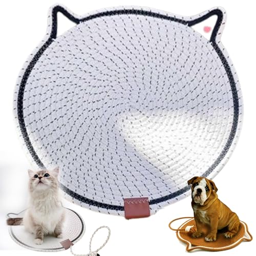 Wryhaul Celerypets Dual Scratching Pad, Celerypets Katzenspielzeug, Dual Scratching Pad für Katzen, Scratching Pads für Indoor-Katzen, natürliche Baumwolle Seil Katze Kratzer Pad (D) von Wryhaul