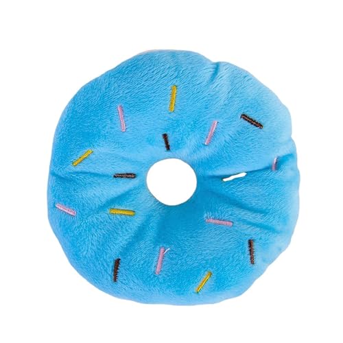 WsjiaboFux Kauspielzeug für Hunde, Donut-Kauspielzeug, weiches Plüsch-Donut-Sound-Spielzeug, niedliches Haustier-Biss-Quietschgeräusch, Welpen, Hund, Kauspielzeug, Haustierzubehör für Welpen, von WsjiaboFux