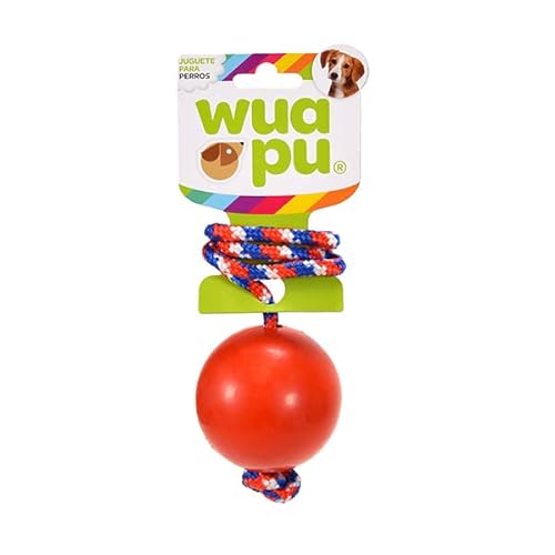 Wuapu Gummiball mit Seil, 3-teilig, 7 cm Größe von Wuapu