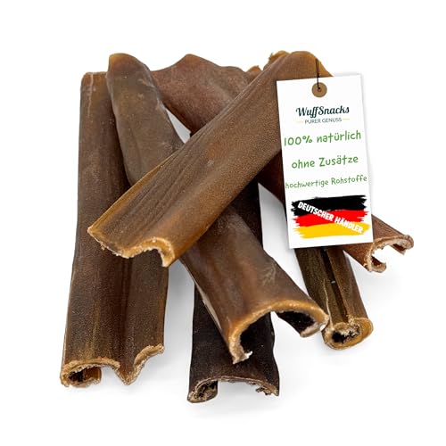 Hirschhaut getrocknet für Hunde, 1 kg, natürlicher Kauartikel, 100% Hirsch, Kausnacks für Hunde von Wuffsnacks von WuffSnacks