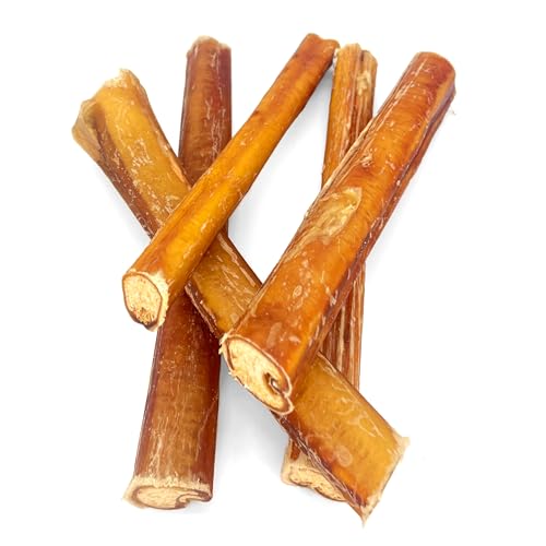 Ochsenziemer für Hunde I 10 Stück I 12 cm I getrocknete Ochsenziemer I Bully Sticks I Hundeleckerlis fettarm I Kausnack von Wuffsnacks von WuffSnacks