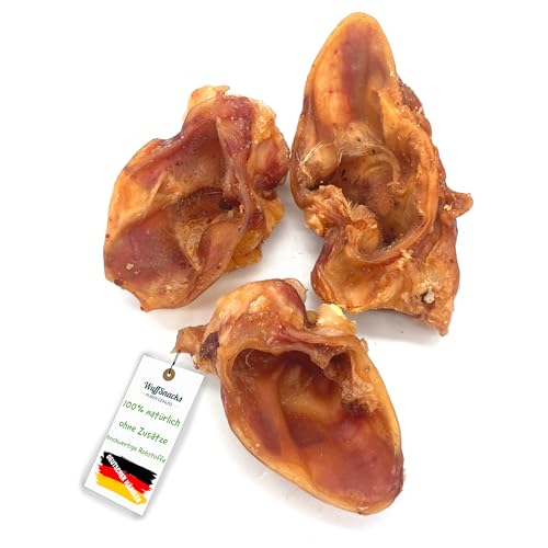 getrocknete Schweineohrmuscheln für Hunde, 1kg, 100% Schwein, Kauartikel, Hundefutter, Barf, Leckerli von Wuffsnacks von WuffSnacks