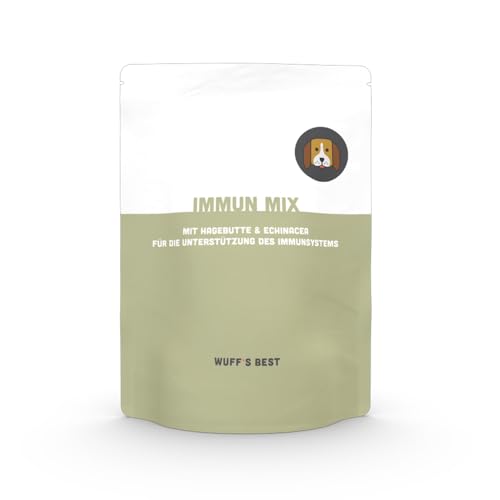 Wuff´s Best Kräuter für Hunde: Immun Kräutermix 100g, Nahrungsergänzungsmittel mit Vitaminen für Hunde, Immunsystem stärken mit Naturkräuter Futterergänzung von Wuff's Best