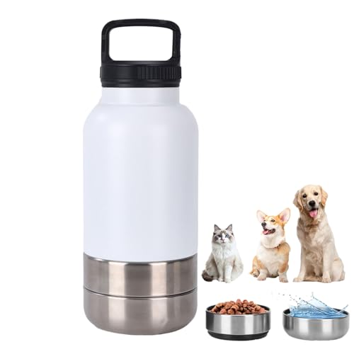 Wusideday Reise-Hunde-Wasserflasche, auslaufsichere Welpenwasserflasche, Edelstahl, 1520 ml, Hunde-Trinkbecher mit abnehmbarem Napf für Reisen, Wandern, Spazierengehen, Strand, Outdoor Wusideday Reise-Hunde-Wasserflasche, auslaufsichere Welpenwasserflasche, Edelstahl, 1520 ml, Hunde-Trinkbecher mit abnehmbarem Napf für Reisen, Wandern, Spazierengehen, Strand, Outdoor von Wusideday