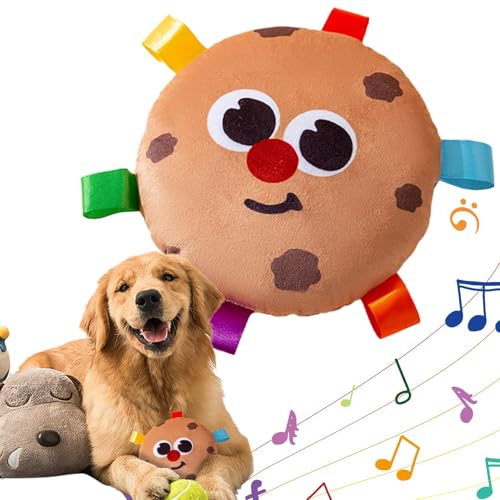 Wuyooprt Haustier-Plüsch-Soundspielzeug, Hunde-Quietschspielzeug | Quietschendes Kauspielzeug für Hunde,Donut-förmiges Plüsch-Hundespielzeug, quietschendes Hunde-Kauspielzeug, Hunde-Beißspielzeug für von Wuyooprt