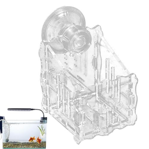 Wuyooprt Saugnapf-Pflanzenhalter, Acryl, transparenter Blumentopf für Aquarium mit Saugnapf, Aquarium, -Dekorationen von Wuyooprt