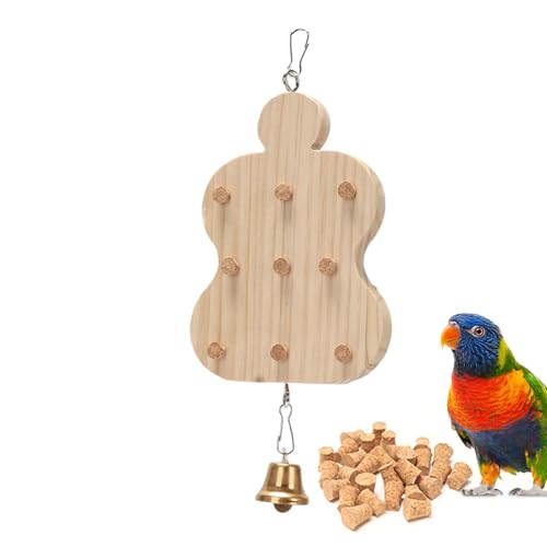 Wuyooprt Vogeltrainingsspielzeug, Holzblock Puzzles Spielzeug, Vogelstapel-Desktop-Spielzeug, en-Intelligenz-Lernspielzeug, Vogelkäfig-Zubehör, en-Kauspielzeug für en, Wellensittiche, Nymphensittiche, von Wuyooprt