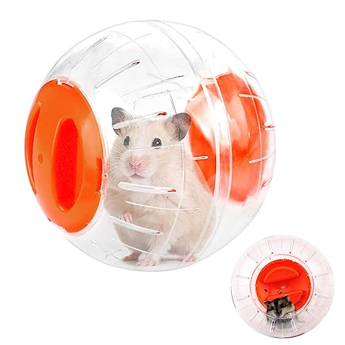 Wuzdy Hamster Run Ball, Hamsterball, Hamsterrad Übungsball, Hamster Laufball, Hamsterball Spielzeug, Spielzeug Hamster Running Ball, für Hamster-Kleintiere & Mäuse, Kunststoff（12cm, Orange） von Wuzdy