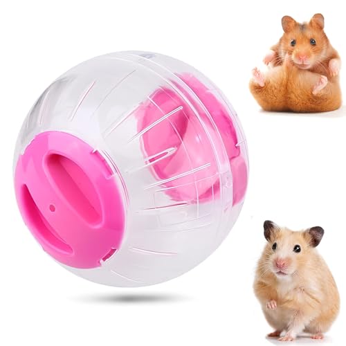 Wuzdy Hamster Run Ball, Hamsterball, Hamsterrad Übungsball, Hamster Laufball, Hamsterball Spielzeug, Spielzeug Hamster Running Ball, für Hamster-Kleintiere & Mäuse, Kunststoff（12cm, Rosa） von Wuzdy