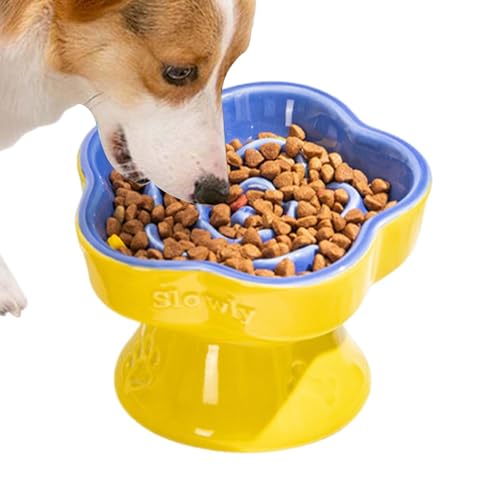 Wyttuubv Slow Feeder,Slow Feeder Hundenäpfe - Slow-Eating-Bowl | Keramiknapf im modernen Leckmatten-Design, hoher, abgeschrägter Napf für rassespezifische Herausforderungen bei den Mahlzeiten von Wyttuubv