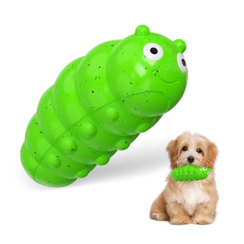 Wzhtuzi Indestructible Squeaky Dog Toy, Hund Kauspielzeug für Aggressive Kauer, Lebensmittelqualität Kautschuk Materia, für Mittelgroße Große Rasse Innen und Sußen(Green) von Wzhtuzi