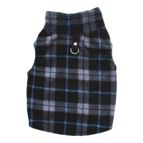 # 18 Haustier Kleidung Hund Herbst und Winter Fleece Traktion Schnalle Hund Warm Pullover Welpen Bekleidung Fleece Weste Eigenschaften: (Schwarz, Einheitsgröße) von Wzxhew