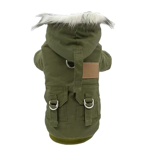 # Haustier Hund Warm Schneeanzug Kleidung Winddicht Fleece Wintermantel Welpen Bekleidung Kaltes Wetter Hundejacke XS 2XL (AG, M) von Wzxhew