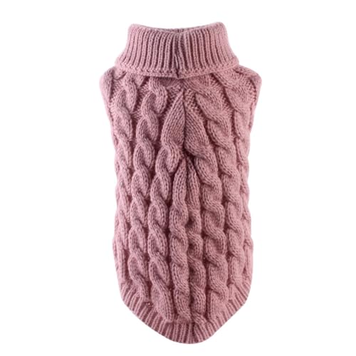 # Kleiner Hundepullover Strickwaren Rollkragen & warme Hundepullover für kleine Hunde Haustier kleine Hunde Katze Chihuahua Herbst Winter Pullover Strickwaren Kleidung Bluse Outfit Haut (D, S) von Wzxhew