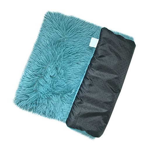 Waschbares Hundebett für mittelgroße kleine Hunde Katzen Weiche Hundebox Matratze Matte Flauschig Bequem Hundebetten Pad Kissen 45 x 18 Bankkissen (Himmelblau, Einheitsgröße) von Wzxhew