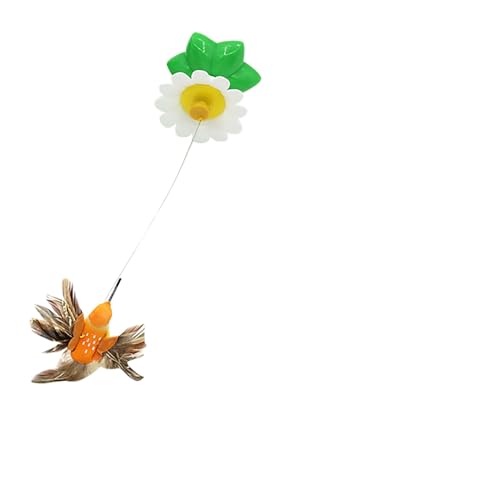 Wzxhew # Elektrischer Schmetterlingstanz Kolibri Necken Katze Stick Vogel Wrap Around Blumen Katze Self Hi Spielzeug (Rosa, Einheitsgröße) von Wzxhew