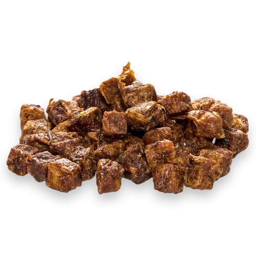 Getrocknete Ziegen-Fleischwürfel, Ziegenfleischwürfel, 1kg Sparpack, Hypoallergen, Monoprotein Hundesnack, 100% Ziegenfleisch, ohne Zusatzstoffe von X-CLASS