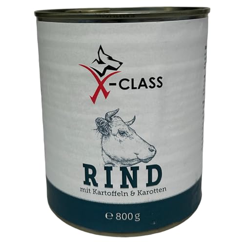 Rind mit Kartoffeln & Karotten 12 x800g Nassnahrung für Hunde von X-CLASS