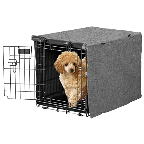 X-ZONE PET Abdeckung für Hundekäfige mit Doppeltür – Polyester-Abdeckung für Hundehütten (passend für 61 cm / 76 cm / 91 cm / 91 cm / 42 cm Drahtkäfig) von X-ZONE PET