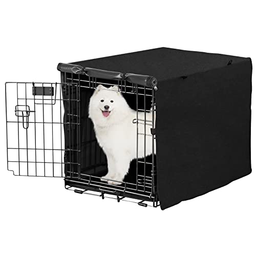 X-ZONE PET Abdeckung für Hundekäfige mit Doppeltür – Polyester-Abdeckung für Hundehütten (passend für 61 cm / 76 cm / 91 cm / 91 cm / 42 cm Drahtkäfig) von X-ZONE PET