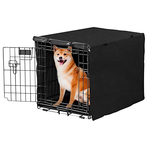 X-ZONE PET Abdeckung für Hundekäfige mit Doppeltür – Polyester-Abdeckung für Hundehütten (passend für 61 cm / 76 cm / 91 cm / 91 cm / 42 cm Drahtkäfig) von X-ZONE PET