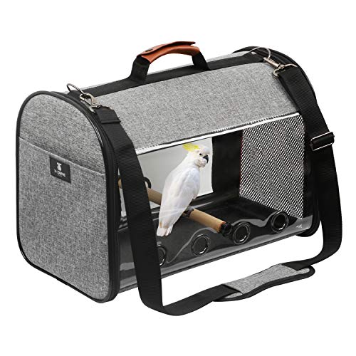 X-ZONE PET Vogel-Reisetasche, tragbar, für Vögel, Papageien, transparent, atmungsaktiv, leicht, Vogelkäfig, Vogelkäfig, Vogelhäuser von X-ZONE PET