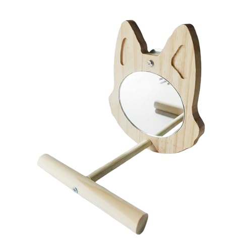 Vogel verspiegelt mit Sitzstange, Holzständer, Spielspielzeug für Sittiche, Nymphensittiche, Nymphensittiche, Finken, Kanarienvögel und kleine Vögel Vogel verspiegelt mit Sitzstange, Holzständer, Spielspielzeug für Sittiche, Nymphensittiche, Nymphensittiche, Finken, Kanarienvögel und kleine Vögel von XAGMODSHN