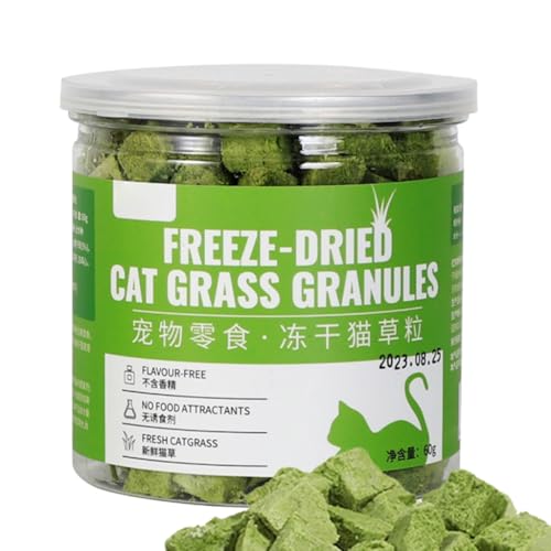 XAGMODSHN Catnips Gras-Snack für Katze, Kätzchen, Entfernungs-Leckerlis, gefriergetrockneter Snack, Katzen-Leckerlis von XAGMODSHN