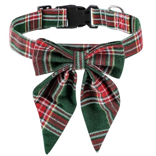 XAGMODSHN Neujahrskostüm, Plaid-Kragen, Partykleidung, Breakaway, Schleife, Halsband, Fotoshootings, Requisiten, Halsband, Haustierzubehör von XAGMODSHN