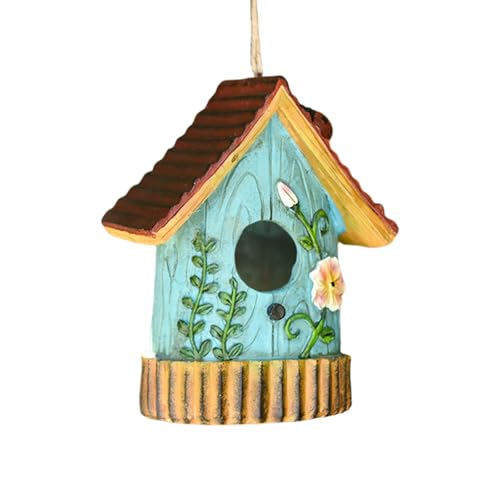 XAGMODSHN Vogelnest Outdoor Nest Box Versteck für Vogel Handwerk Nest für Kolibri mit Unterschlupf bemaltes Haus von XAGMODSHN