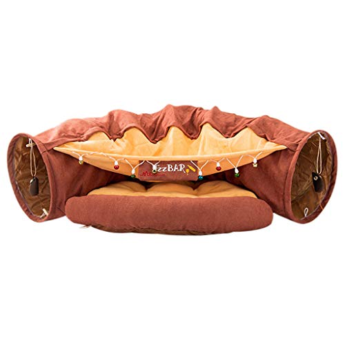 XAGMODSHN Weiches Bett für Katzentunnel, Spieltunnel aus Polyester, Versteck für kleine Haustiere von XAGMODSHN