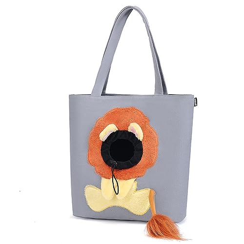 XANHOY Cat-in-bag Comfort for Puppy Carry Bag Breathable Head-Out Shoulder Cartoon Lion-themed Shoulder Bag von XANHOY