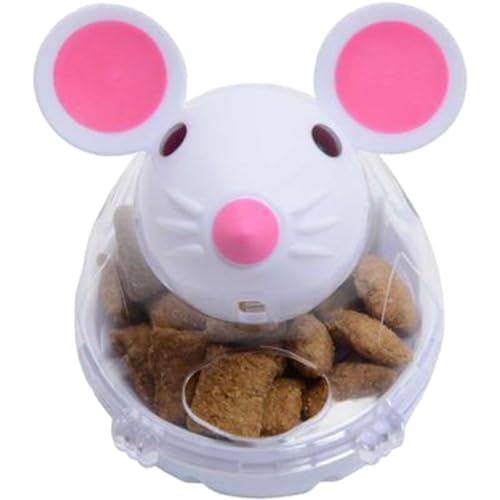 XANHOY Leckage Food Teasing Toy Kitten Tumbler Treat Feeder Mouse Toy for Indoor Chasing Hunting Entertainment Toy von XANHOY