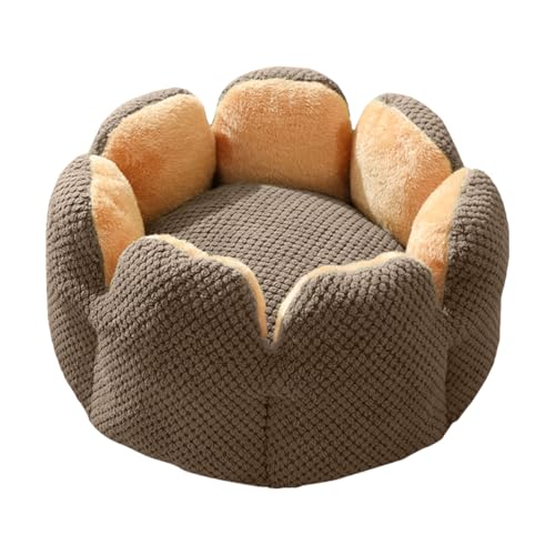 XBOKA Haustierbett mit abnehmbarem Kissen, weicher Griff, schöne Blume, rundes Bett, Hundesofa, abnehmbares Kissen von XBOKA