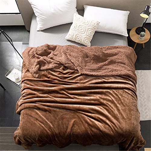 XDKS Fleecedecke, Überwurf, Sherpa-Fleece-Decke für Couch, grau, Plüschdecke, Überwurf, Größe weich, warm, Sherpa-Decken, Bettüberwürfe (150 x 200 cm, Emperor Coffee) von XDKS