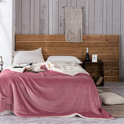 XDKS Fleecedecke, Überwurf, Sherpa-Fleece-Überwurf, Decke für Couch, grau, Plüschdecke, Überwurf, Größe weich, warm, Sherpa-Decken, Bettüberwürfe (150 x 200 cm, Bohnen-Paste-Weiß) von XDKS