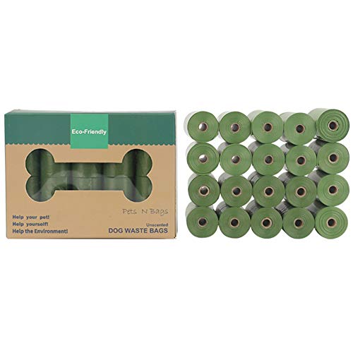 XDKS Greener Walker Hundekotbeutel für Hundeabfälle, 300 Stück, extra dick, stark, 100% auslaufsicher, biologisch abbaubar, Hundekotbeutel (16 Rollen, geschmacklos) von XDKS